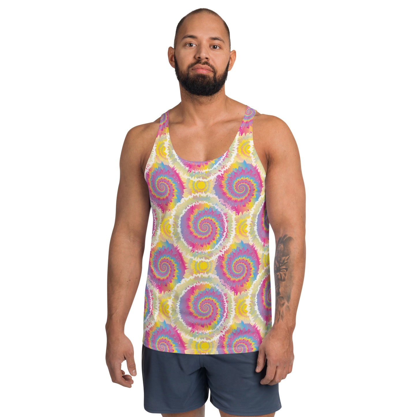 Pansexual Pride Men's Tank Top Unisex Tank Top - LGBTQIA Pink, Blue, Yellow Flag Shirt - Parade Club Running