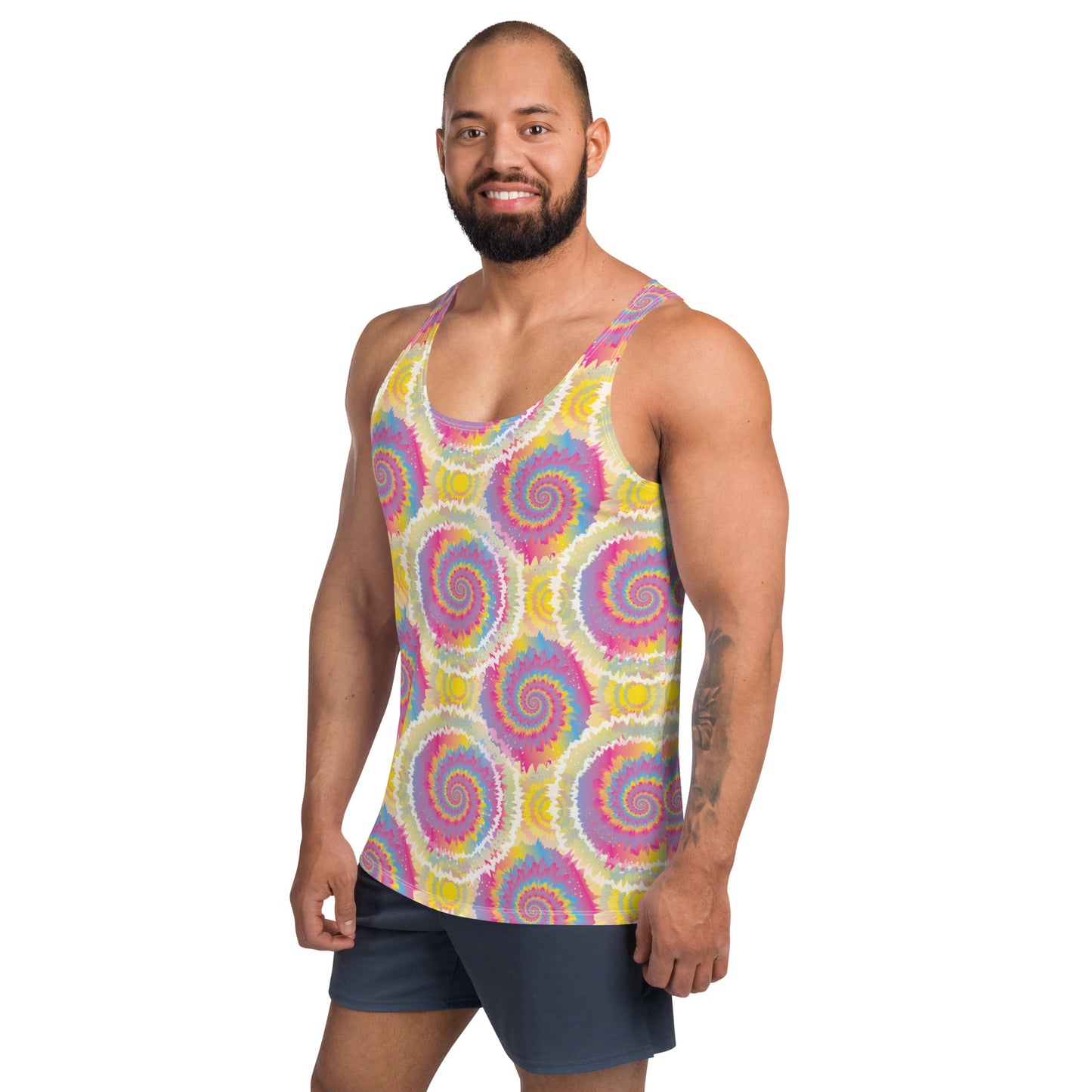 Pansexual Pride Men's Tank Top Unisex Tank Top - LGBTQIA Pink, Blue, Yellow Flag Shirt - Parade Club Running