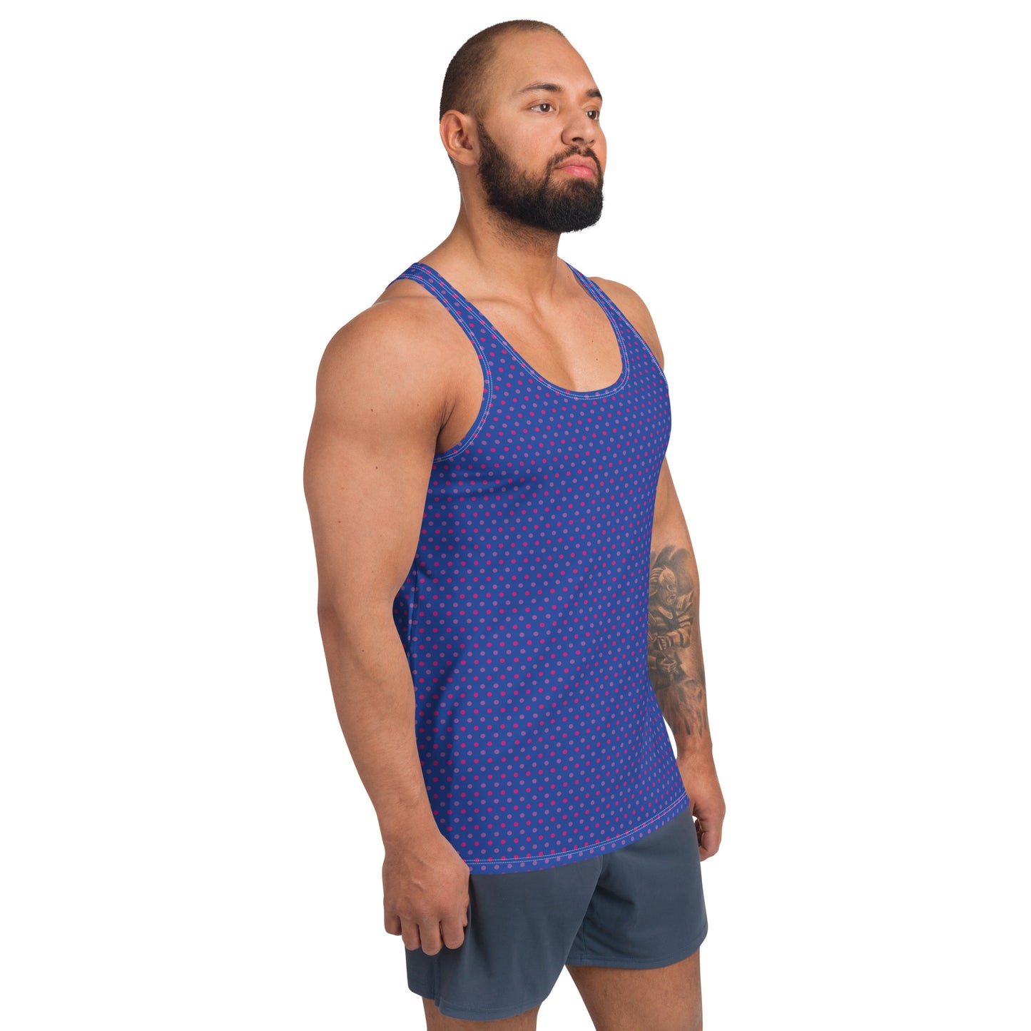 Bisexual Pride Men's Tank Top Unisex Tank Top - LGBTQIA Pink, Purple, Blue Flag Shirt - Parade Club Running