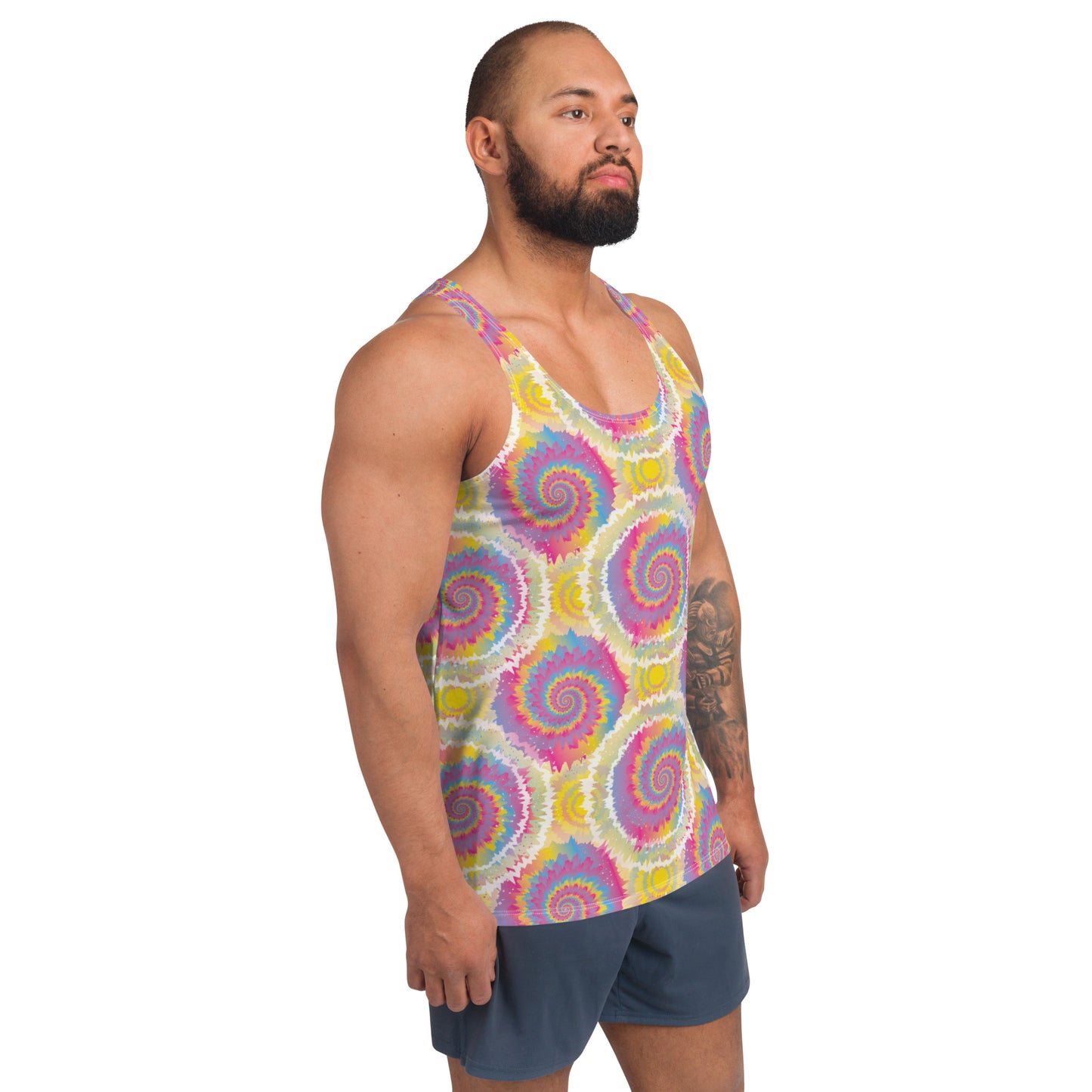 Pansexual Pride Men's Tank Top Unisex Tank Top - LGBTQIA Pink, Blue, Yellow Flag Shirt - Parade Club Running