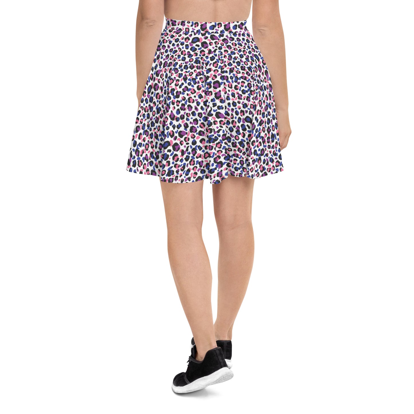 Genderfluid Pride Skater Skirt - LGBTQIA Pink, White, Purple, Black, Blue Flag Flared Skirt - Parade Club Vacation Running