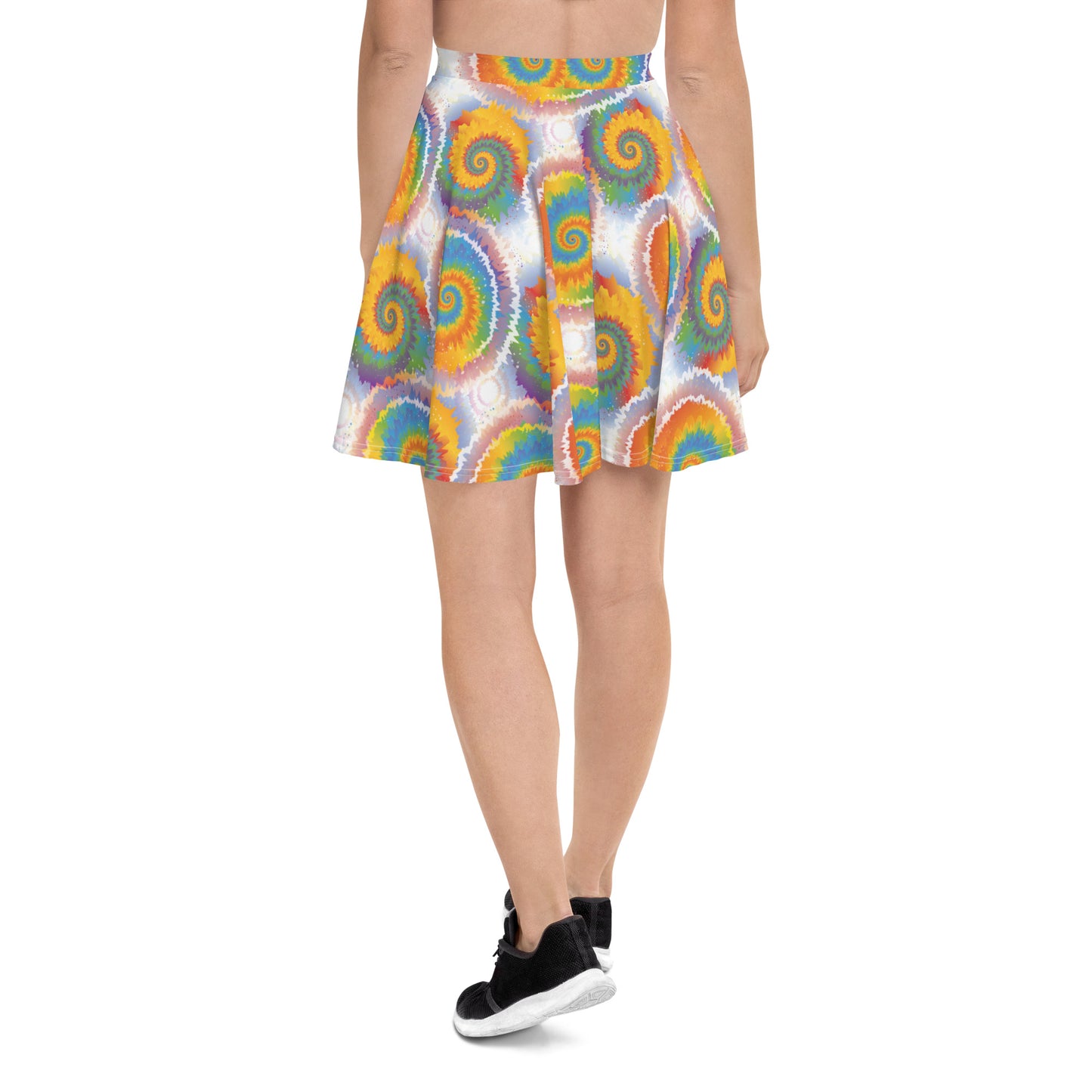 Rainbow Pride Skater Skirt - LGBTQIA Red, Orange, Yellow, Green, Blue, Indigo, and Viole Flag Flared Skirt - Parade Club Vacation Running