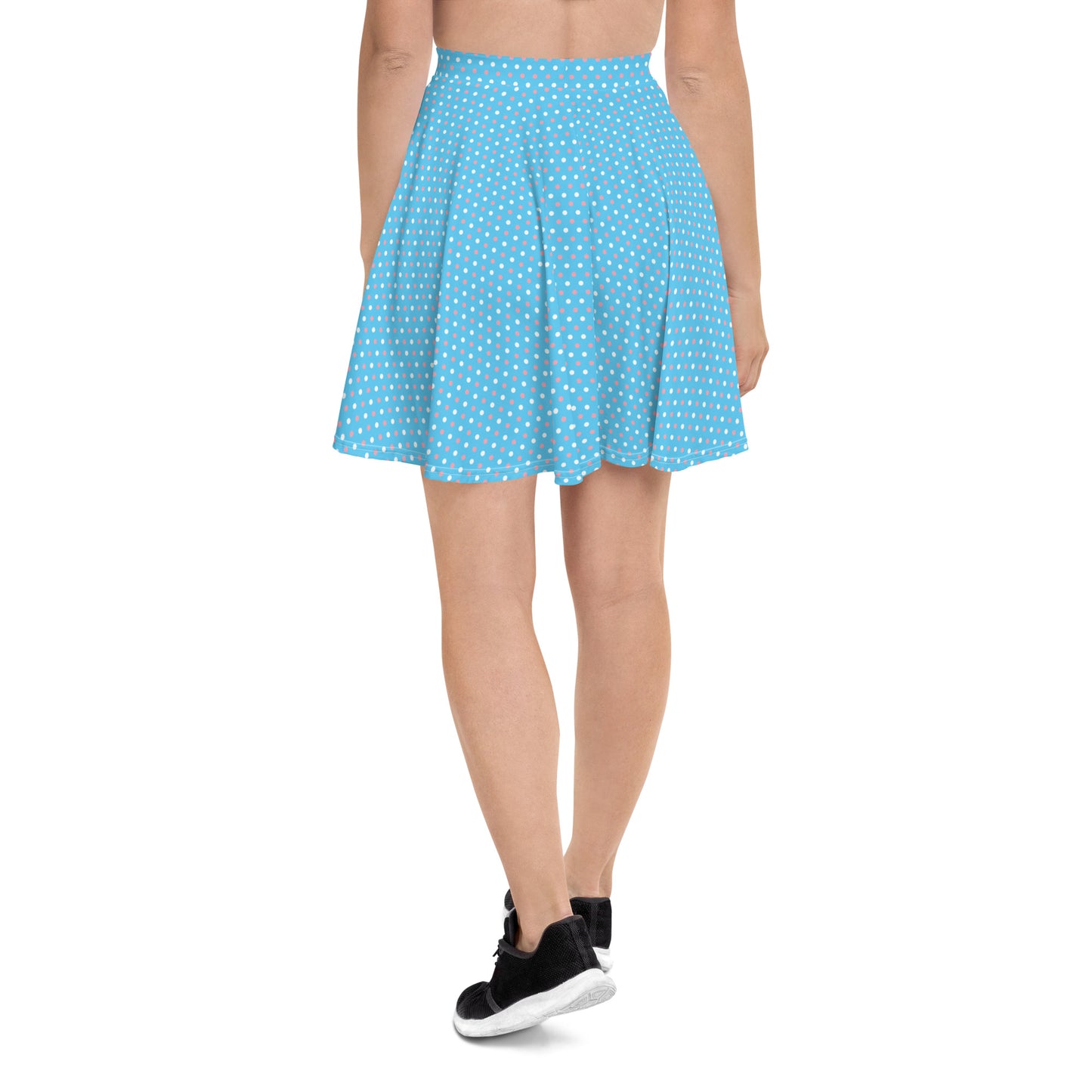 Transgender Pride Skater Skirt - LGBTQIA Pink White Blue Flag Flared Skirt - Parade Club Vacation Running