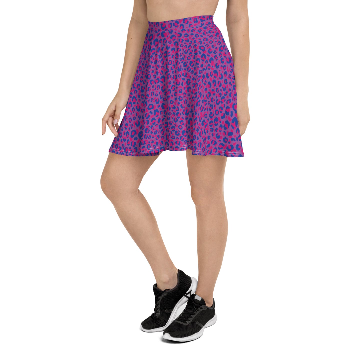 Bisexual Pride Skater Skirt - LGBTQIA Pink, Purple, Blue  Flag Flared Skirt - Parade Club Vacation Running