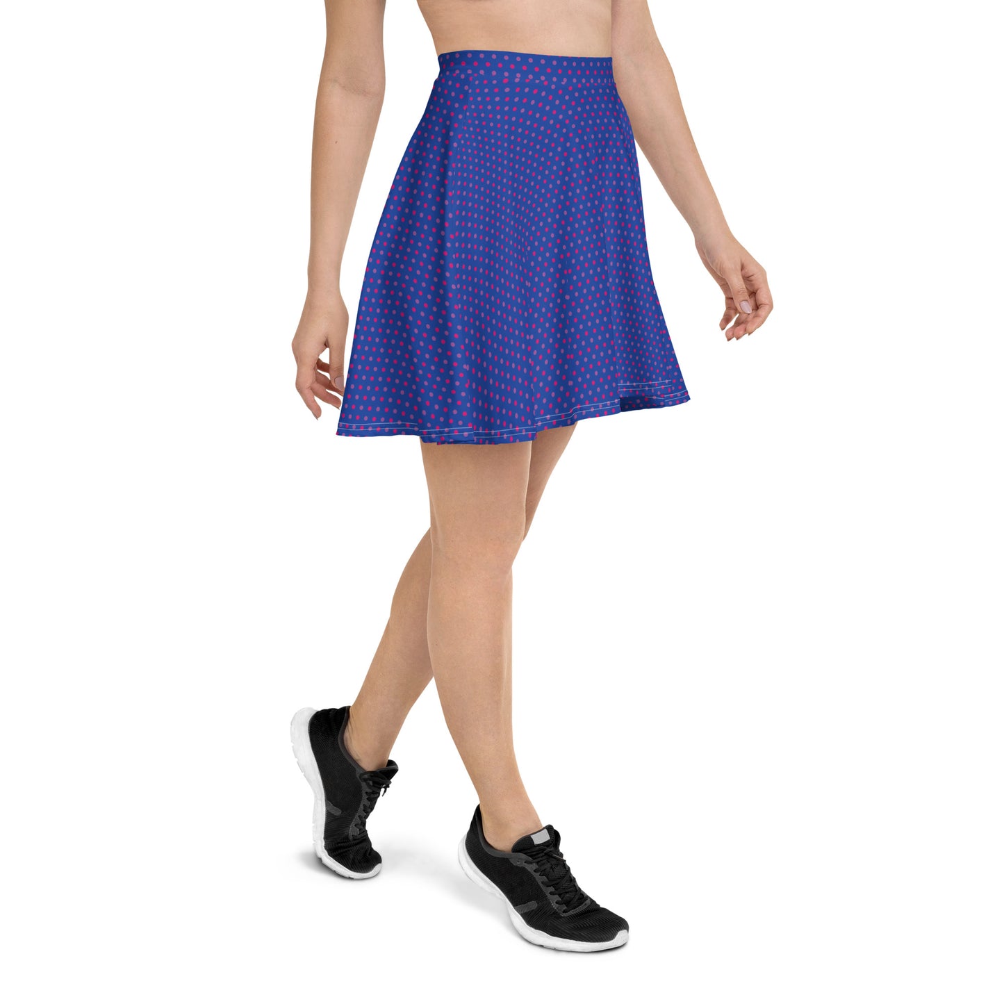 Bisexual Pride Skater Skirt - LGBTQIA Pink, Purple, Blue  Flag Flared Skirt - Parade Club Vacation Running