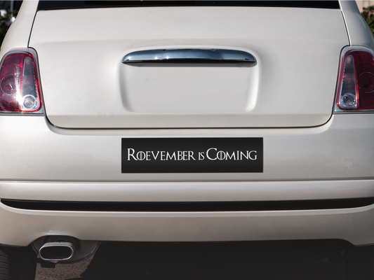 Roevember is Coming 11 x 3 Bumper Sticker - Codify Roe v. Wade - Support Women's Reproductive Rights