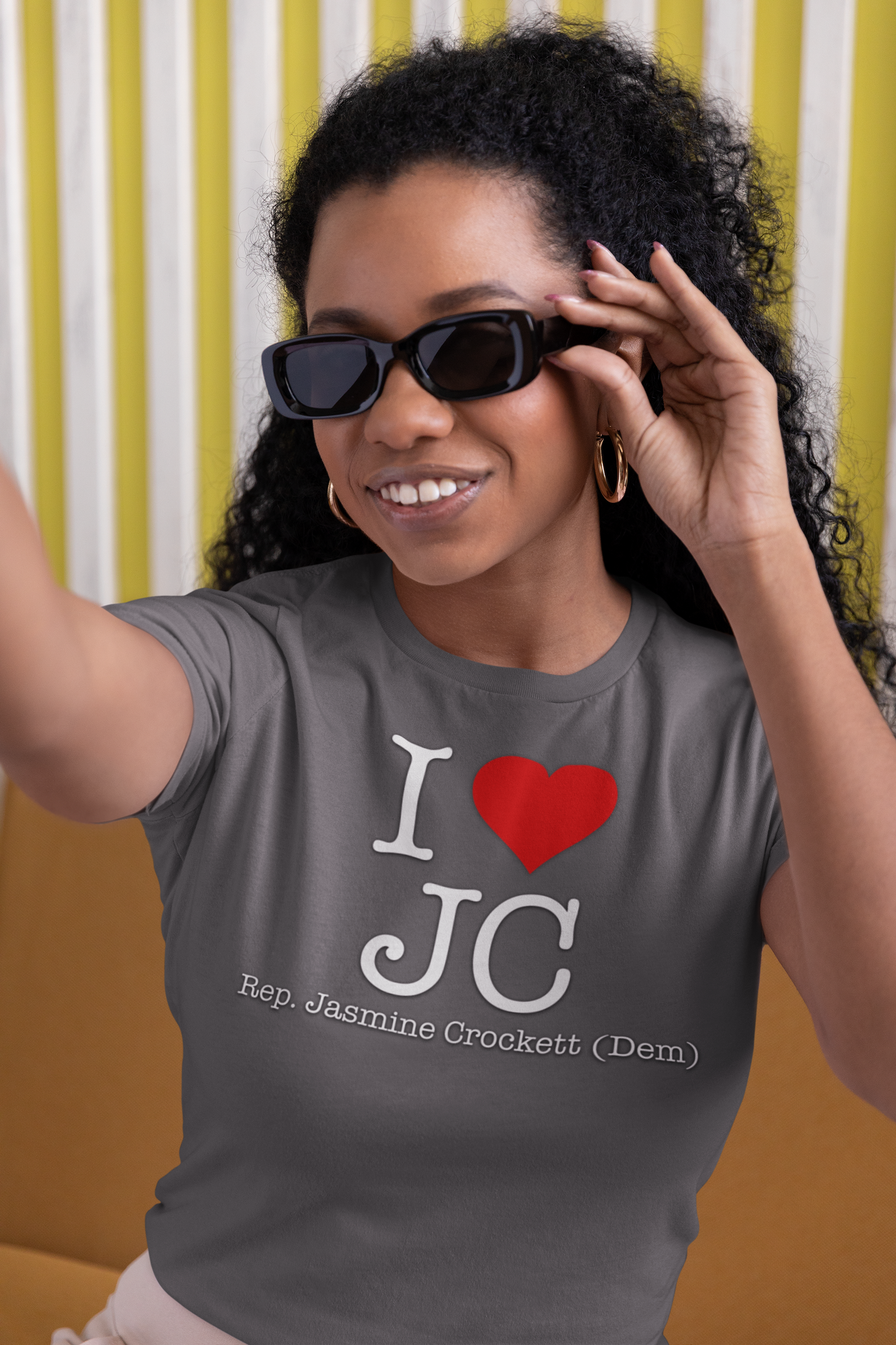 I Love Jasmine Crockett - Witty Brilliant Congresswoman - House of Representatives for Texas Unisex Jersey Short Sleeve T-Shirt